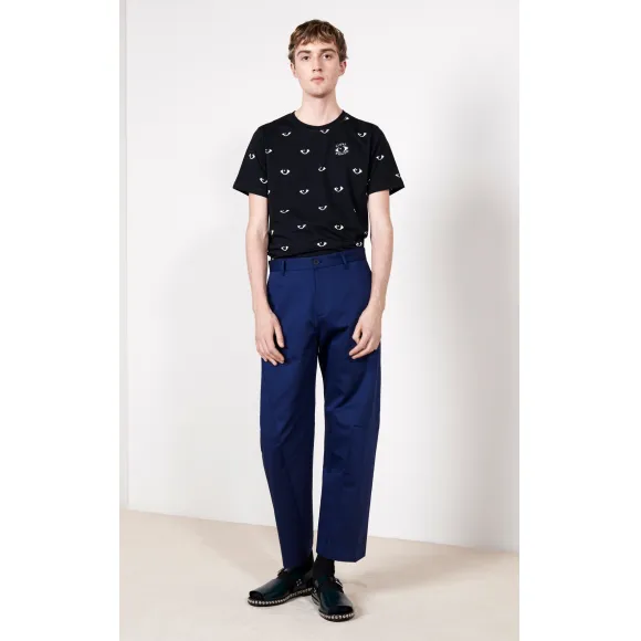 凯卓/Kenzo 男士 深蓝色 阔腿裤 扭腿裤 F755PA3231MA.77.4638