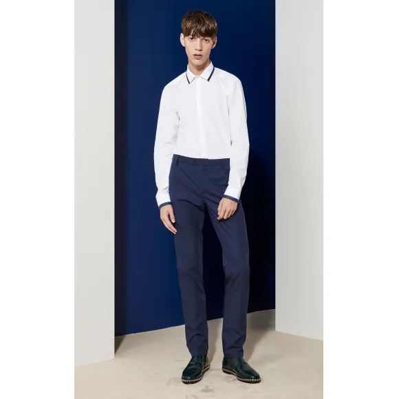 凯卓/Kenzo 男士 深蓝色 西装 夏季棉质修身裤 F755PA4041RI.77.4436