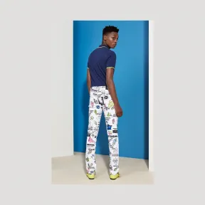 凯卓/Kenzo 男士 白色 牛仔裤 吉恩卡通传单 F755PA5401SD.01.28