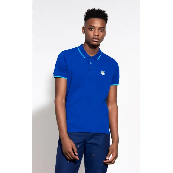 凯卓/Kenzo 男士 深海蓝色 POLO衫 老虎polo衫 F755PO0014BA.75.S