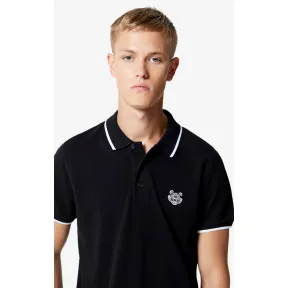 凯卓/Kenzo 黑色 POLO衫 修身老虎polo衫 F755PO0014BA.99.L