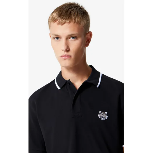 凯卓/Kenzo 黑色 POLO衫 常规版型Tiger Polo衫 F755PO2014BA.99.L