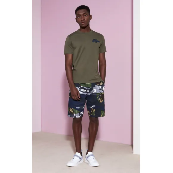 凯卓/Kenzo 男士 黑色卡其色 T恤 -disco歌词-T恤 F755TS0184OF.51.L