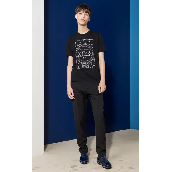 凯卓/Kenzo 男士 黑色 T恤 -雷鬼屋-T恤 F755TS0184SI.99.L