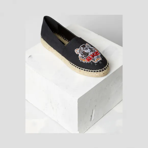 凯卓/Kenzo 女士 黑色 帆布鞋 老虎帆布鞋 F762ES180F50.99A.35