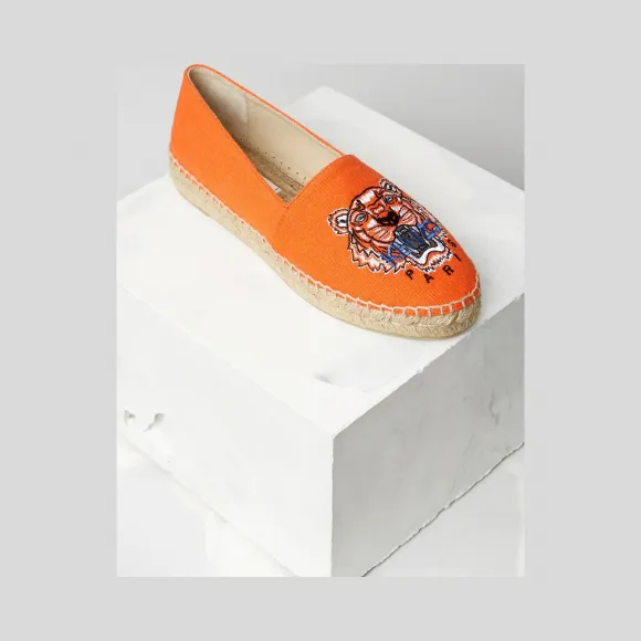 凯卓/Kenzo 女士 中橙色 帆布鞋 老虎帆布鞋 F762ES180F99.17.35