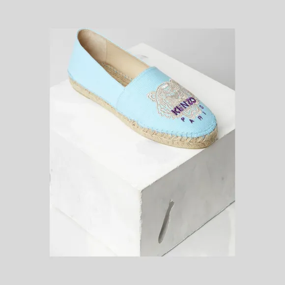 凯卓/Kenzo 女士 天蓝色 帆布鞋 老虎帆布鞋 F762ES180F99.64.35