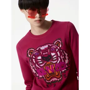 凯卓/Kenzo 女士 深紫红色 运动衫 老虎运动衫 F762SW7054XC.26.L