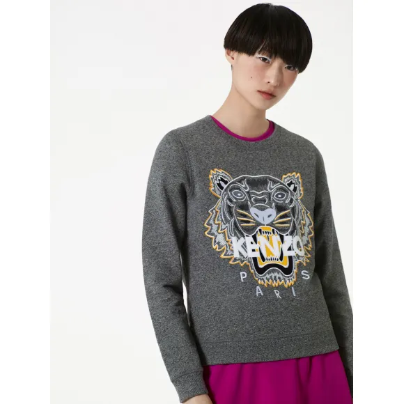 凯卓/Kenzo 女士 煤灰色 运动衫 tiger 运动衫 F762SW7054XC.98.L