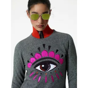 凯卓/Kenzo 女士 煤灰色 运动衫 眼罩衫 F762SW7104XC.98.L