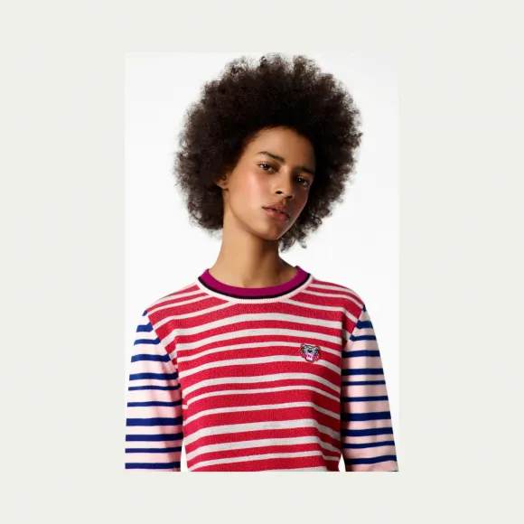 凯卓/Kenzo 女士 深紫红色 开衫 老虎毛衣 F762TO449860.26.L