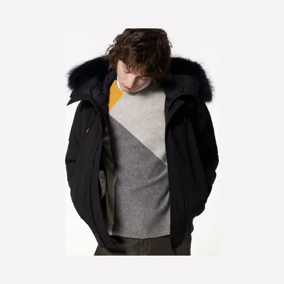 凯卓/Kenzo 男士 黑色 大衣 短款派克大衣 F765BL2001NK.99.L