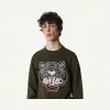 凯卓/Kenzo 男士 黑色卡其色 运动衫 老虎运动衫 F765SW0014XC.51.L
