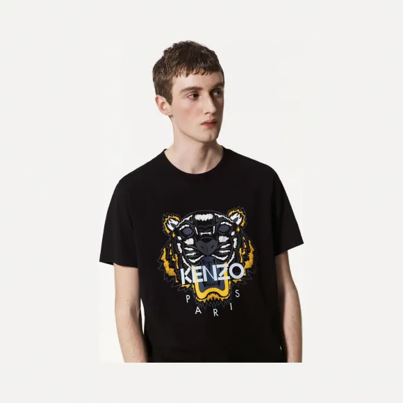 凯卓/Kenzo 男士 黑色 T恤 tiger t恤 F765TS0504YC.99.L