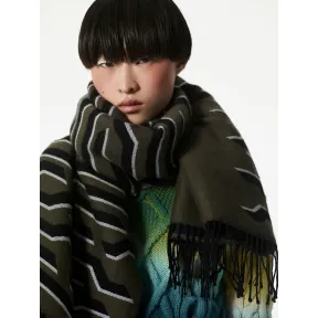 凯卓/Kenzo 黑色卡其色 手套 Geo老虎围巾 F768EU710JEF.51.TU