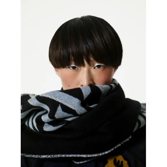 凯卓/Kenzo 黑色 手套 Geo老虎围巾 F768EU710JEF.99.TU
