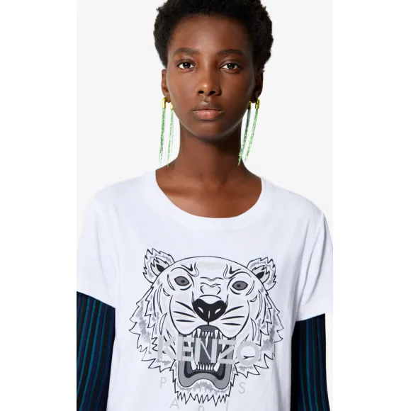 凯卓/Kenzo 白色 T恤 老虎T恤 F852TS7214Y2.01.L