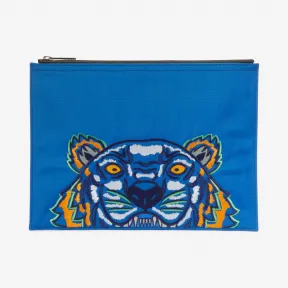 凯卓/Kenzo 蓝色 手拿包 A4 Tiger帆布手拿包 F855PM302F20.70.TU