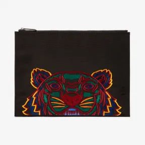 凯卓/Kenzo 黑色 手拿包 A4 Tiger帆布手拿包 F855PM302F20.99C.TU