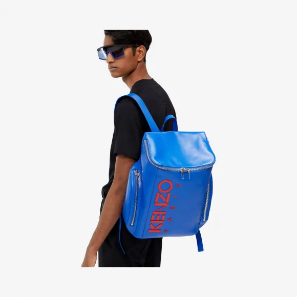 凯卓/Kenzo 蓝色 手提包 徽标皮革背包 F855SA501L47.70.TU