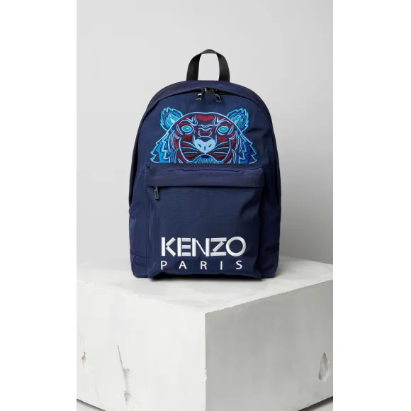 凯卓/Kenzo 海军蓝 背包 大号老虎帆布背包 F855SF300F20.76A.TU