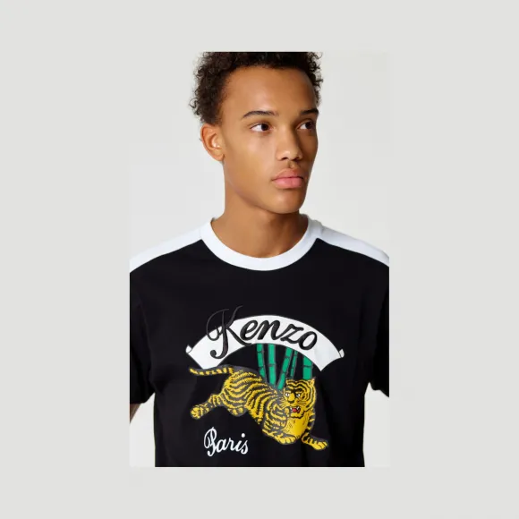 凯卓/Kenzo 黑色 T恤 竹老虎T恤 F855TS0194OE.99.L