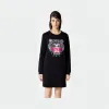 凯卓/Kenzo 黑色 礼服 老虎运动衫连衣裙 F862RO8354XA.99.L