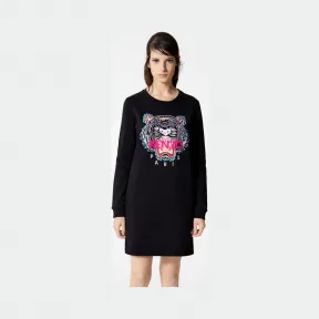 凯卓/Kenzo 黑色 礼服 老虎运动衫连衣裙 F862RO8354XA.99.L