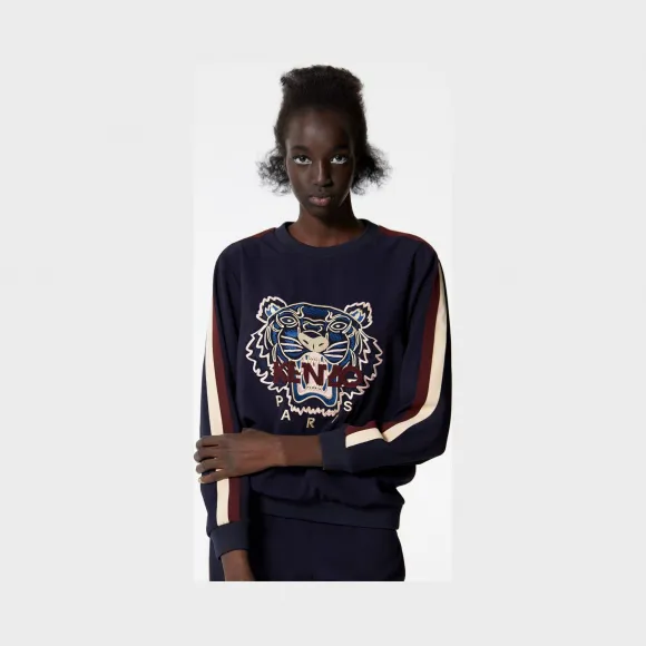 凯卓/Kenzo 海军蓝 衬衫 绉纱老虎上衣 F862TO0105AC.76.L