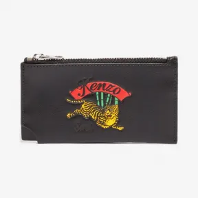 凯卓/Kenzo 黑色 卡夹 Jumping Tiger拉链皮革卡夹 F865PM706L42.99.TU