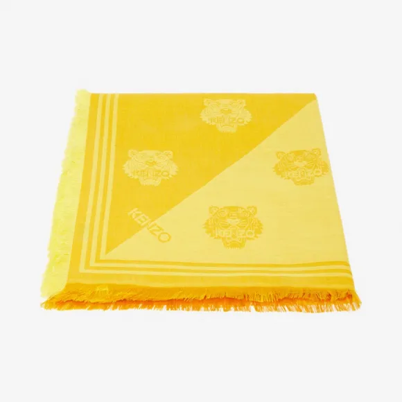凯卓/Kenzo 浅驼色 手套 大号两色老虎围巾 F868EU543JFB.12.TU