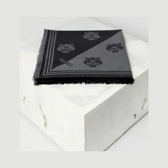 凯卓/Kenzo 黑色 手套 大号两色老虎围巾 F868EU543JFB.99.TU