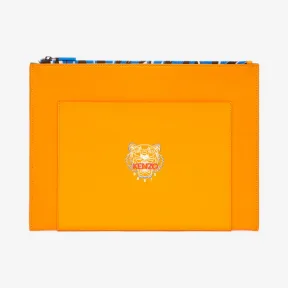 凯卓/Kenzo 菊黄色 手拿包 小老虎A4皮革手拿包 F955PM312L48.41.TU