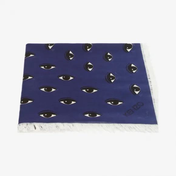 凯卓/Kenzo 深蓝色 手套 大号多眼围巾 F958EW440PFH.77.TU