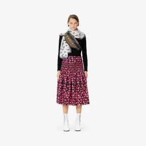 凯卓/Kenzo 深紫红色 裙子 Ditzy牡丹长裙 F962JU10652B.26.34