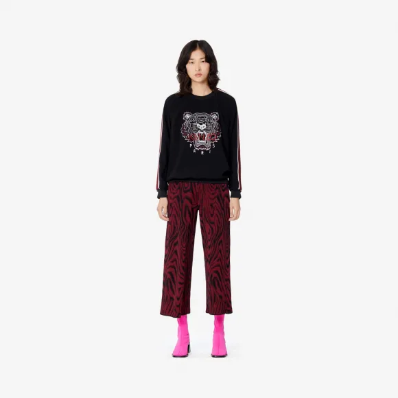 凯卓/Kenzo 黑色 衬衫 绉纱老虎上衣 F962TO0105AC.99.L