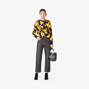 凯卓/Kenzo 菊黄色 针织品 牡丹提花毛衣 F962TO610816.41.L