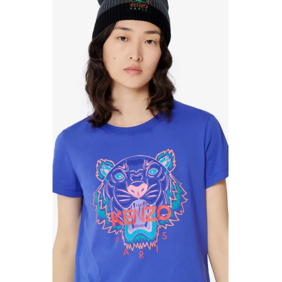 凯卓/Kenzo 茄紫色 T恤 假日胶囊老虎T恤 F962TS7114Y7.80.L