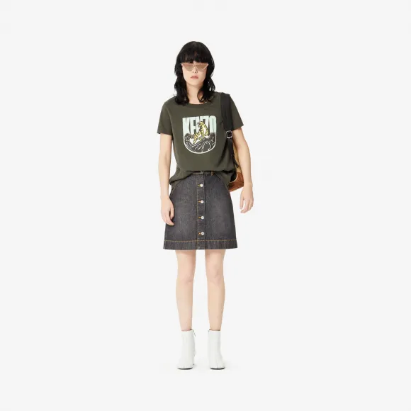 凯卓/Kenzo 黑色卡其色 T恤 虎山胶囊远征T恤 F962TS8184Y5.51.L