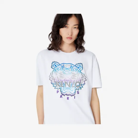 凯卓/Kenzo 白色 T恤 假日胶囊老虎T恤 F962TS9534Y8.01.L