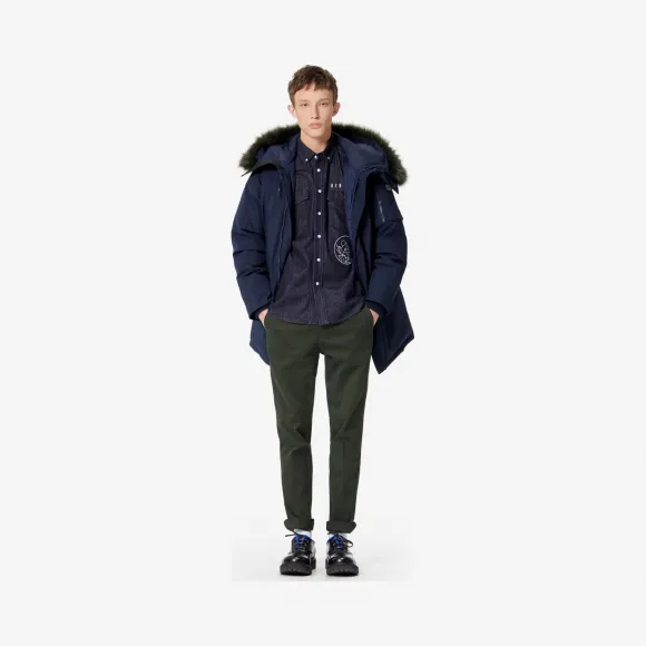 凯卓/Kenzo 海军蓝 羽绒服 长款连帽派克大衣 F965OU2611NK.76.L