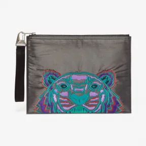 凯卓/Kenzo 煤灰色 手拿包 假日胶囊A4 Tiger Kampus手拿包 F965PM302FP1.98.TU