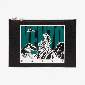 凯卓/Kenzo 黑色 手拿包 老虎山A4手拿包 F965PM902L41.99.TU