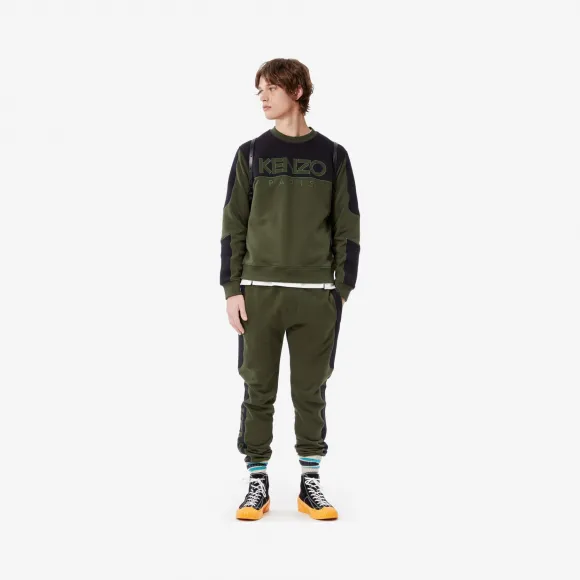 凯卓/Kenzo 黑色卡其色 运动衫 巴黎双面料运动衫 F965SW1044MC.51.L