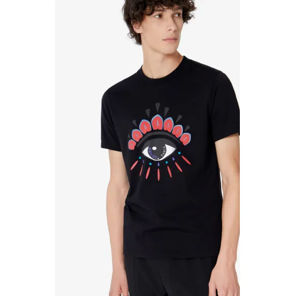 凯卓/Kenzo 黑色 T恤 假日胶囊眼T恤 F965TS0384Y7.99.L