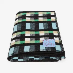 凯卓/Kenzo 冰蓝色 手套 秘鲁格纹围巾 F968EU600JEN.62.TU