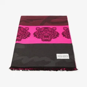 凯卓/Kenzo 深紫红色 手套 多图标围巾 F968EU721JED.26.TU