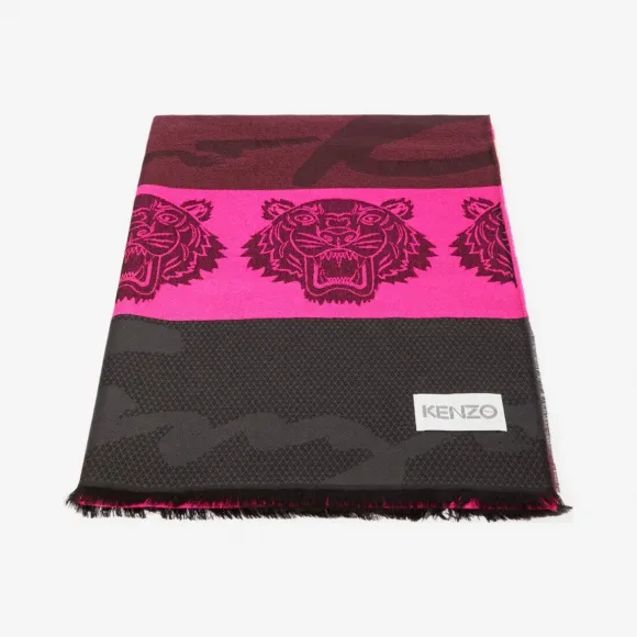凯卓/Kenzo 深紫红色 手套 多图标围巾 F968EU721JED.26.TU