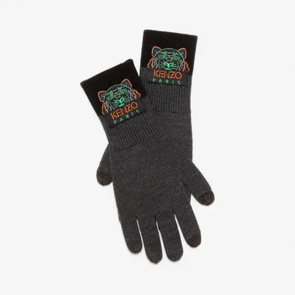凯卓/Kenzo 煤灰色 手套 假日胶囊老虎手套 F968GW149KGF.98.TU