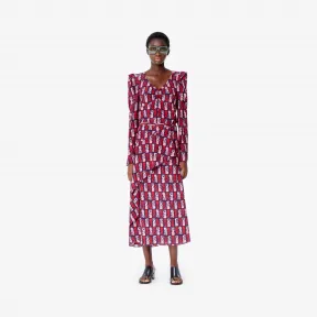 凯卓/Kenzo 深蓝色 半身裙 美人鱼真丝中长半身裙 FA52JU129525.77.34